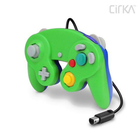 cirka wired controller gamecube/wii (green/blue)